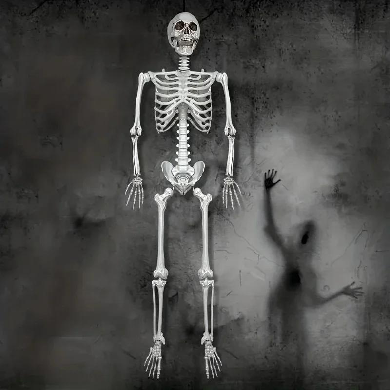 90cm Skeleton Model Decoration Fake Sculpture for Home Garden Haunted House Decorative Horror Theme Carton-Packed