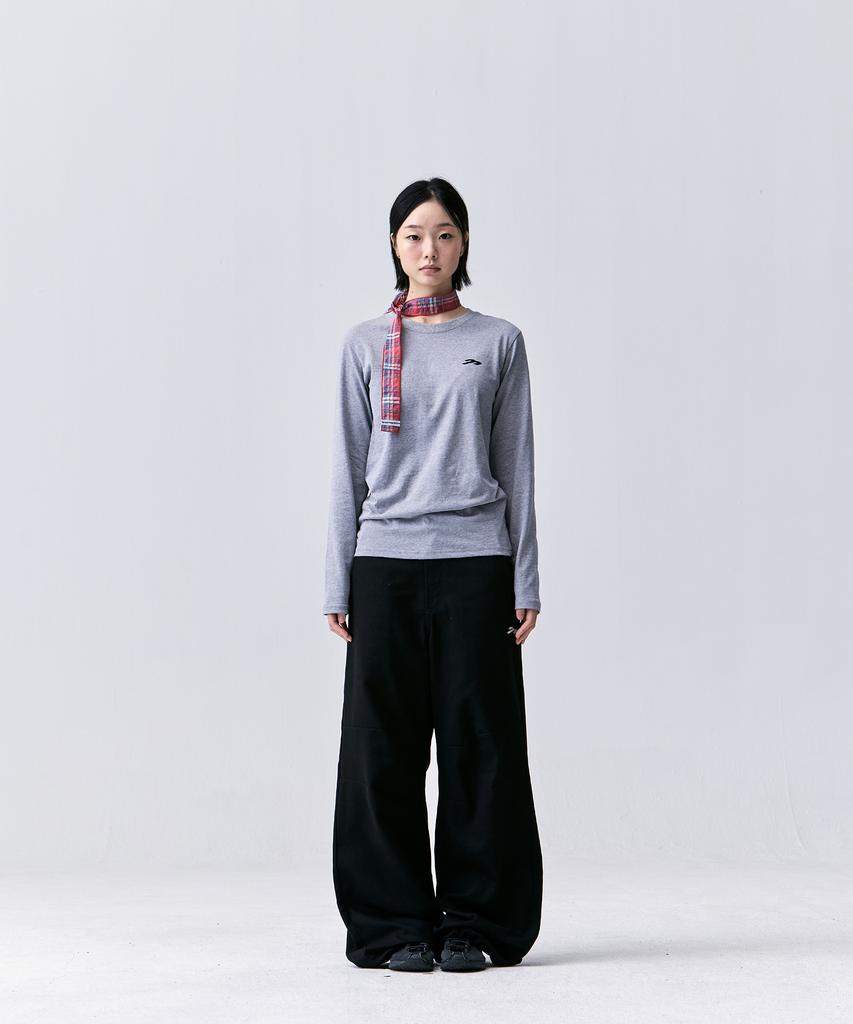 TANSANMAGNESIUM Hand Print Long Sleeve (Gray/Black)