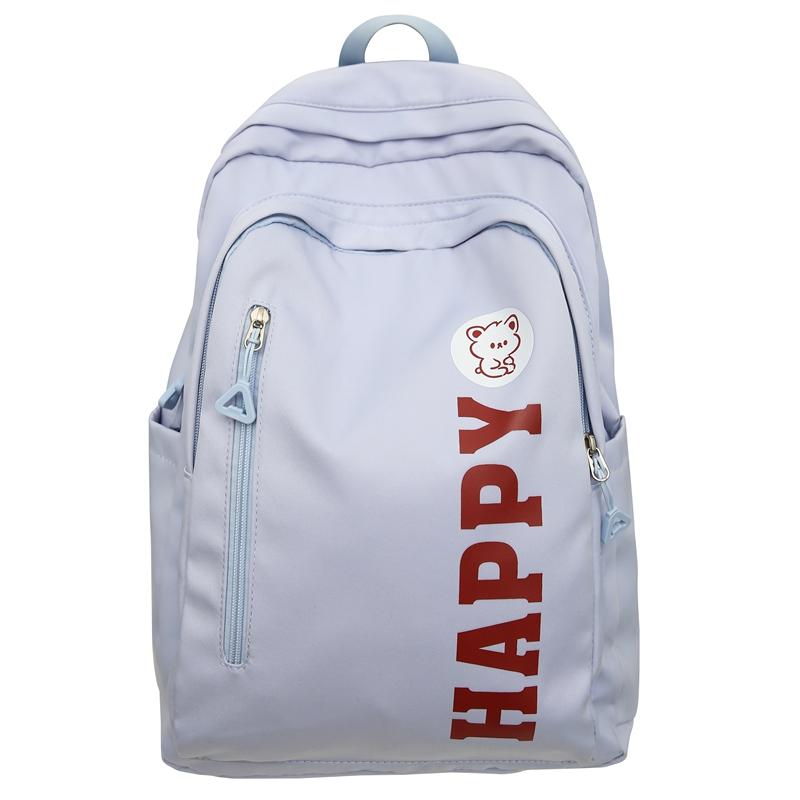 College Style Backpack Large Capacity Letter Printed Backpack Campus Student School Bag