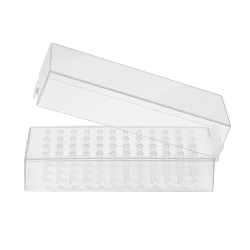 Professional 30/48 Holes Nail Drill Bits Holder Box Manicure Polishing Grinding Drill Bit Holder Clear Storage Box