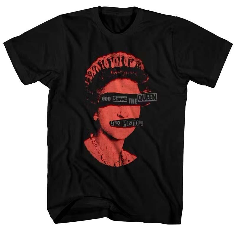 New Authentic Sex Pistols God Save The Queen Red amp Black Punk Band TShirt Unisex T-Shirt XL