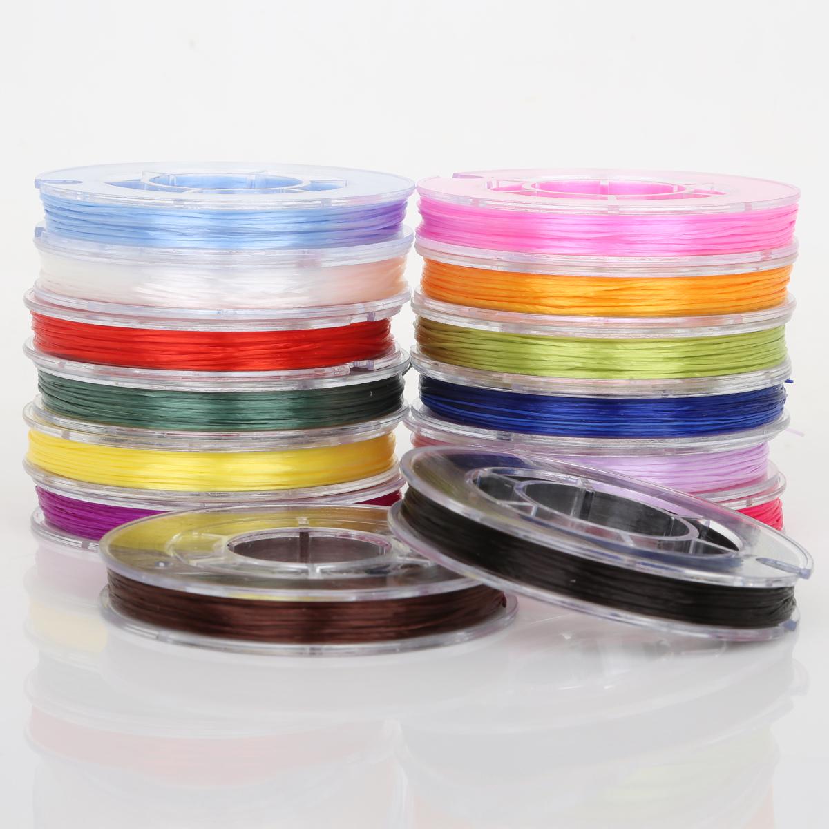 

40Meter Elastic Line Transparent Crystal Beading Cord String Thread Making DIY Bracelet 0.8mm 40M червоний