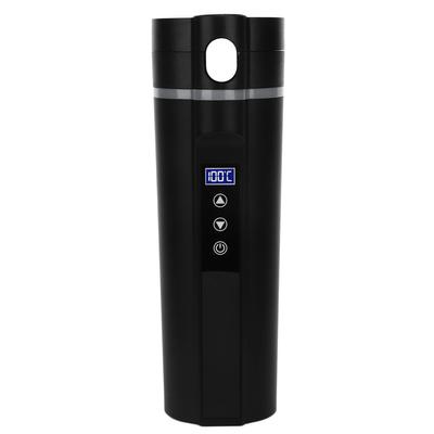 Caneca de Viagem Aquecida Elétrica 450ml Controle Inteligente de Temperatura Baixo Ruído Preta Caneca Inteligente Aquecida para Viagem Camping