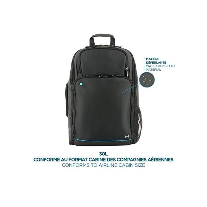 Professional / Travel Backpack 48h 30L Laptop 14-15.6" - Cabin Luggage - Black - MOBILIS