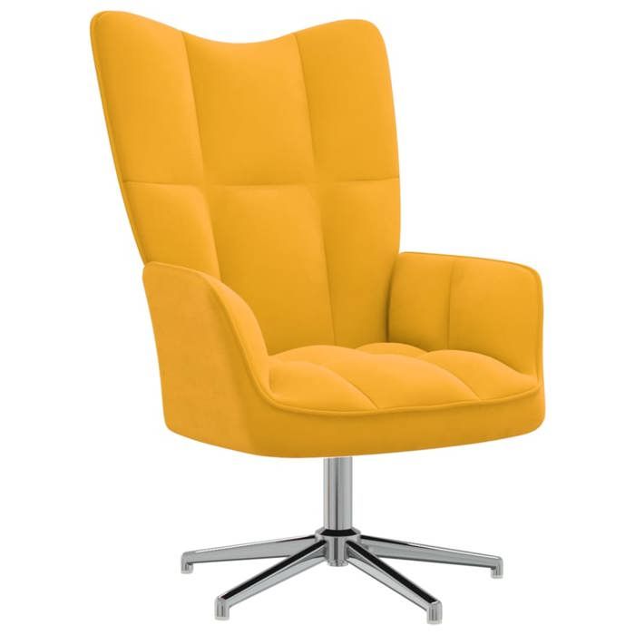 VidaXL Relaxation Chair Mustard Yellow Velvet