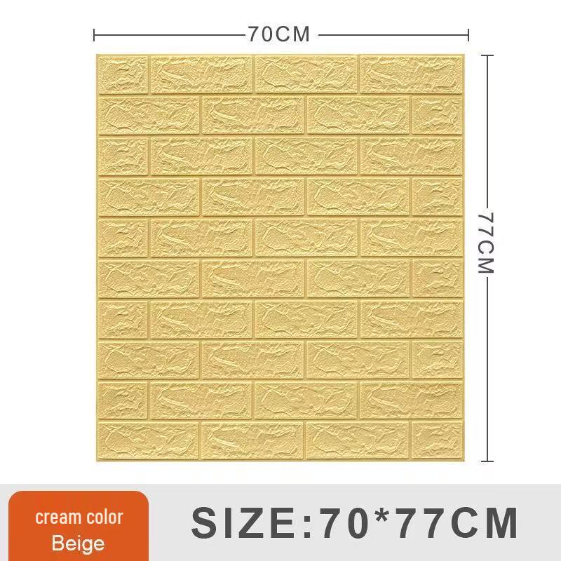 3D Soundproof XPE Foam Wall Sticker: Waterproof, Anti-collision, Soft Self-adhesive for Children's Rooms & Kindergartens