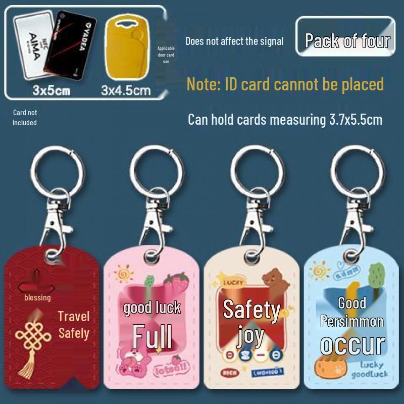 Mini Community Card Case Keychain - ICID Access Protective Sleeve & Bus/Elevator Holder