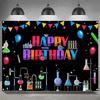 Crazy Science Fun Theme Party Decoration Background, Scientist Boys and Girls Birthday Party Decoration Photography Background