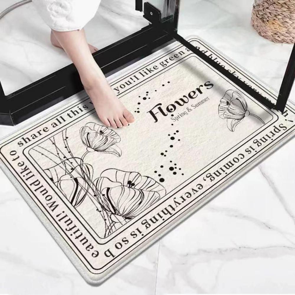 Bathroom Slip-resistant Mat Floor Mat Entry Bathroom Door Moisture-wicking Mat Home Bedroom Carpet Bathroom Slip-resistant Mat