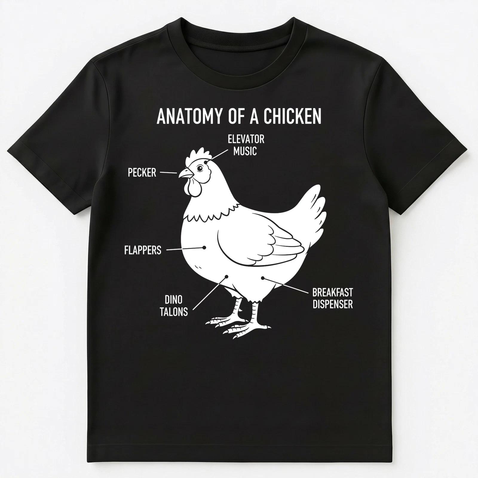 Chicken Lover Funny Anatomy Guide Farm Animal Unisex T-Shirt 4XL