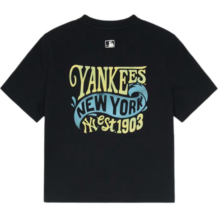 New MLB Regular T Shirt Women's Black 3FTSX0253-50BKS