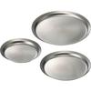 La Base Stainless Steel Plate Set Made In Yoko Arimoto Tsubame-Sanjo (Small, Medium, Large) - 3-Piece Set, Japan, (DLM-9692)