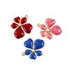 2 Pcs 304 Stainless Steel Pendants 18K Gold Plated Enamel Flower Acrylic Imitation Pearl Charms For DIY Necklace 3cm x 2.5cm