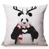 Pandas Wearing Hats Special Decorative Cushion Cover Funny Boxer Clown Cute Panda Nursery Art Room Decoration Chair Pillowcases