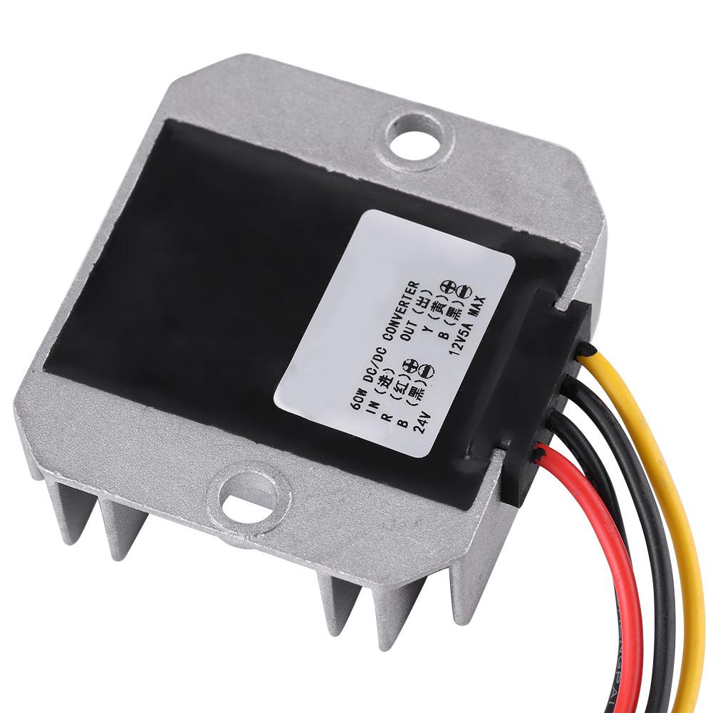 DC DC 24V To 12V 5A 60W Voltage Step Down Module Buck Power Supply Converter for Car Vehicle
