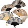 Butterfly Silk Folding Fan Bamboo Frame Decorative Hand Fan Retro Handheld  Fan  Home Decoration