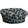 Beret Stylish Wool For Women Leopard Print Warm Fall And Winter Hat Trendy