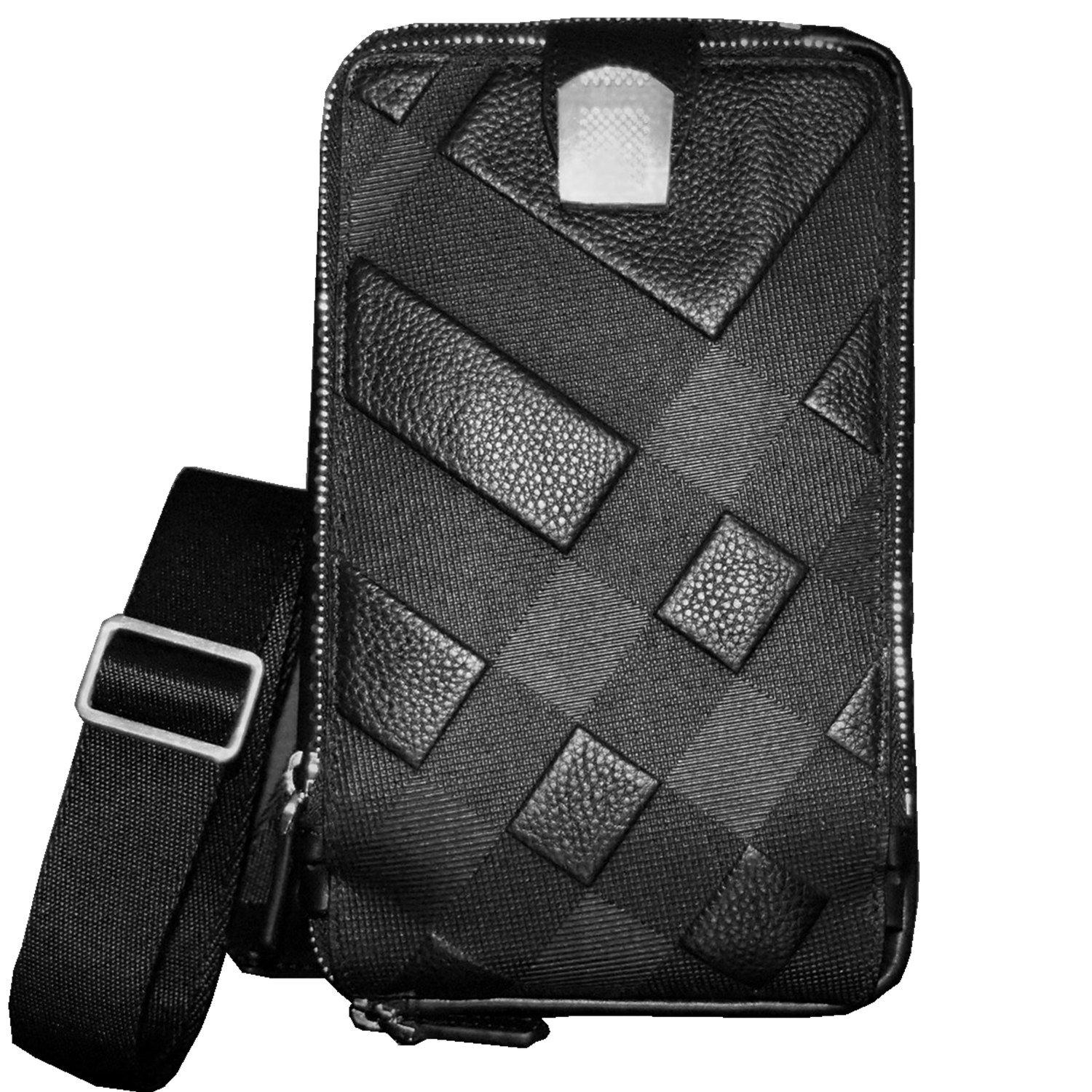 

Indy Genuine Leather Body Bag, Crossbody Bag, One-Shoulder Bag, Top Leather Case, Simple Design, Wedding Gift, Second Bag, Mesh Pattern, Eye-catching