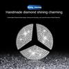 HXA1  1PC 45/50mm Car Steering Wheel Emblem Crystal Diamond Sticker Mercedes Benz A B C E Class GLA CLA GLC GLK GLE Series Accessories