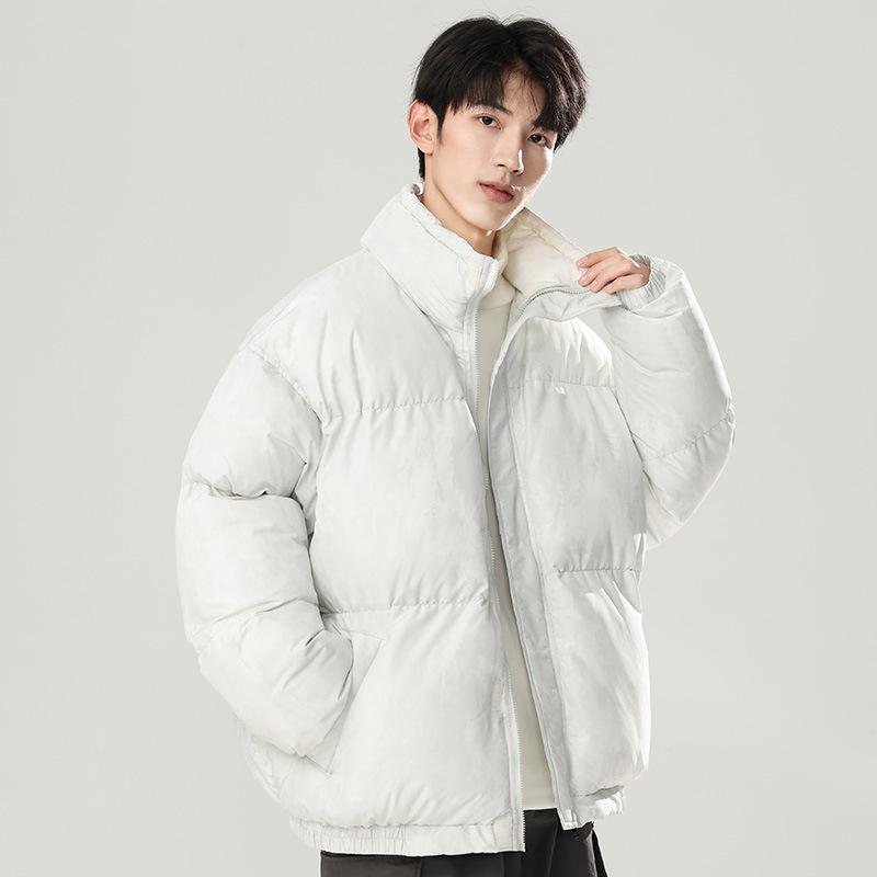 

Зимнее новое мужское хлопковое пальто с воротником-стойкой, однотонное универсальное хлопковое пальто, утолщенное теплое пальто из хлопка, хлопковая куртка для мужчин 2XL