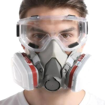 Original Six Two Hundred Reusable Respirator Half Face Cover Gas Mask With Fog Proof Glasses For Painting Spray Polishing Work