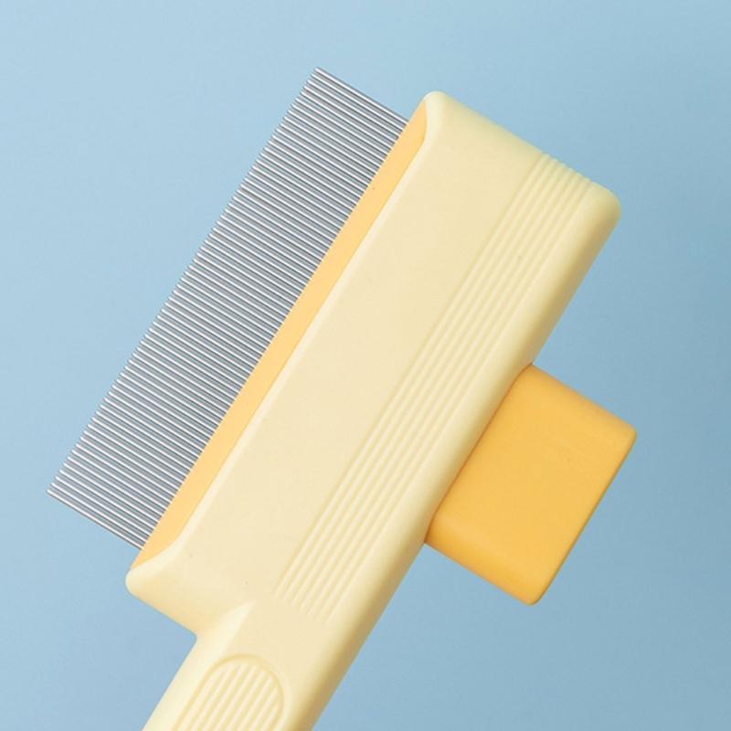 SelfCleaning Pet Detangling Brush Fine Teeth Hair Comb For Small to Large Dog Loose Furs Deshedding Grooming Tool 2pcs