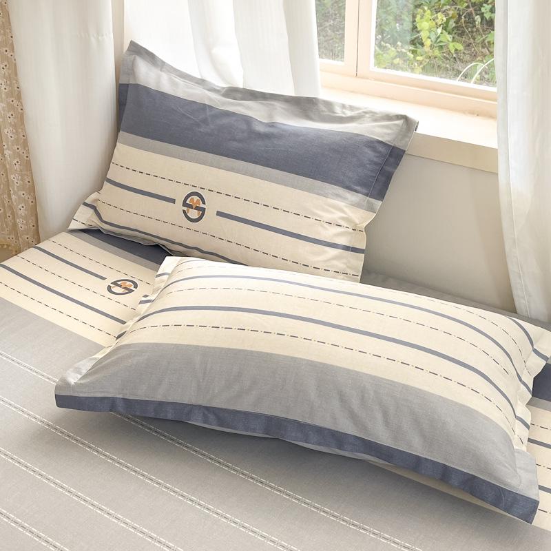 Cotton Pillowcases: Pure Cotton, Simple Style for Home, Dorms, Single & Double Rooms (Single/Pair)