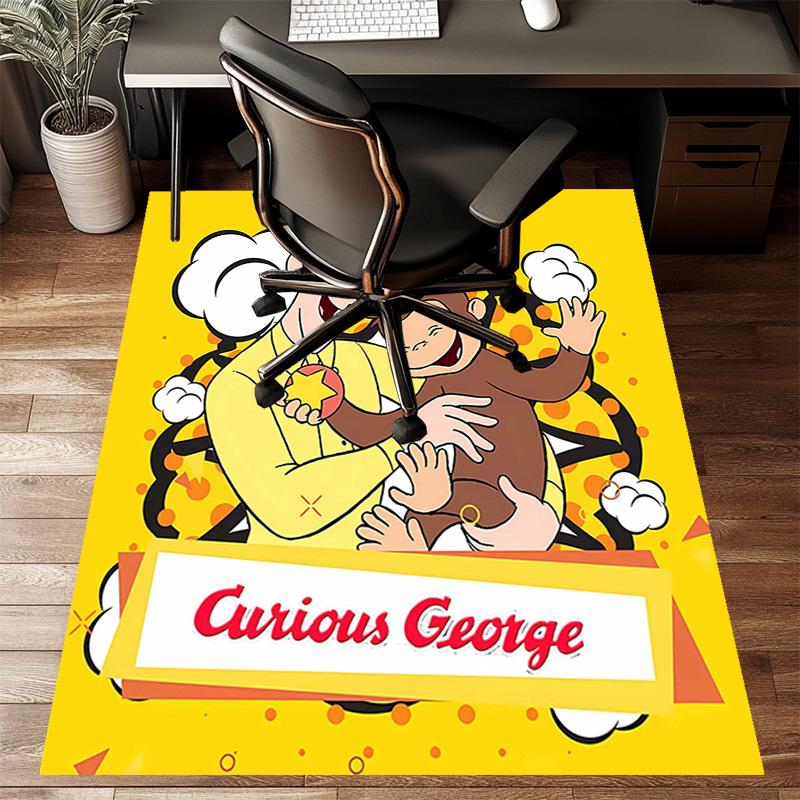 1pc Curious George (7) Design Printed Area Rug Carpet for Bedroom Living Room Home Decor Rugs Mat Non Slip Mat Rug for Bedside