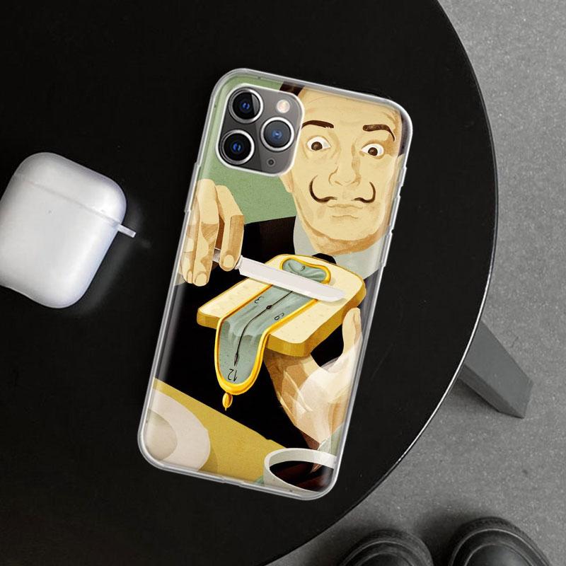 

Salvador Dali Art Phone Case Cover for iPhone 11 12 13 Mini 14 15 Plus 16 Pro Max 17 Air 7 8 + SE Art Customized Fundas 11 12 13 iPhone 17 Pro Max