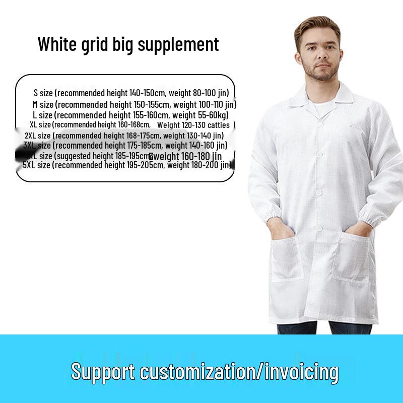 Class 1000 Cleanroom Anti-static Mesh Top Dustproof Suit, 0.5cm Static-dissipative Workwear