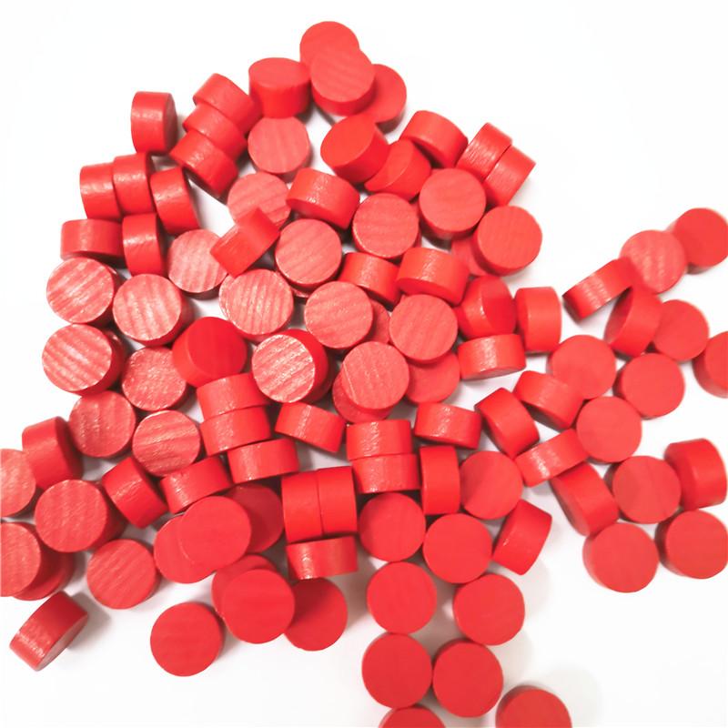 80Pcs 10*5Mm Round Circular Pawn Wooden Game Pieces Colorful Pawnchess For Board Gameeducational Games