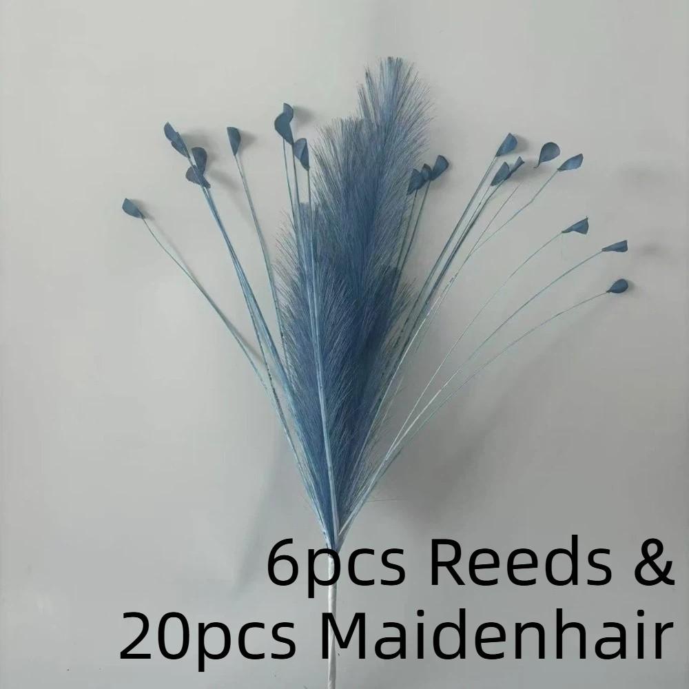 Fireworks Maidenhair Grass Artificial Reed Plant Bouquet Pampas Grass Wedding