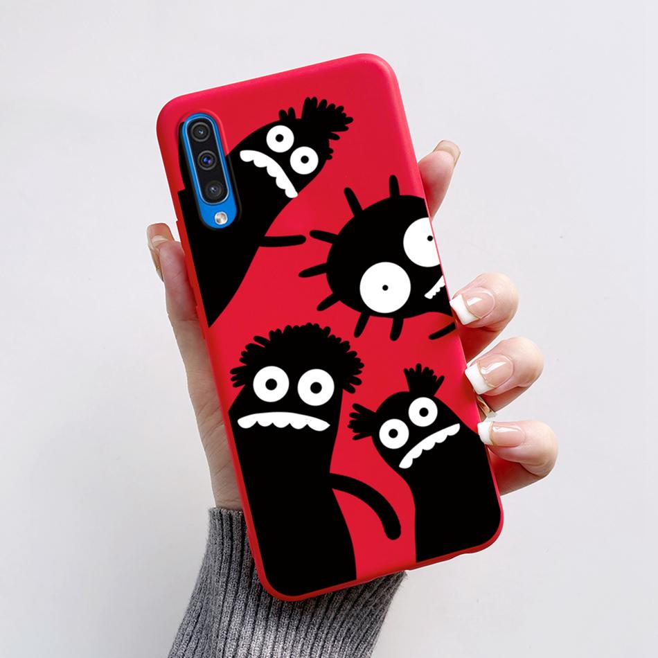 For Samsung A50 A50S A30S Case Cartoon Soft Liquid Silicone Full Protection Phone Back Cover For Galaxy A 50 50S 30S Funda Shell
