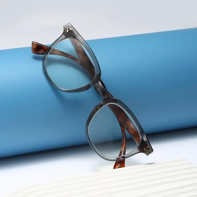 High-end Anti-blue Light Reading Glasses Big Face Fashion Women's Reading Glasses Korean Retro Rice Binding Glasses Women