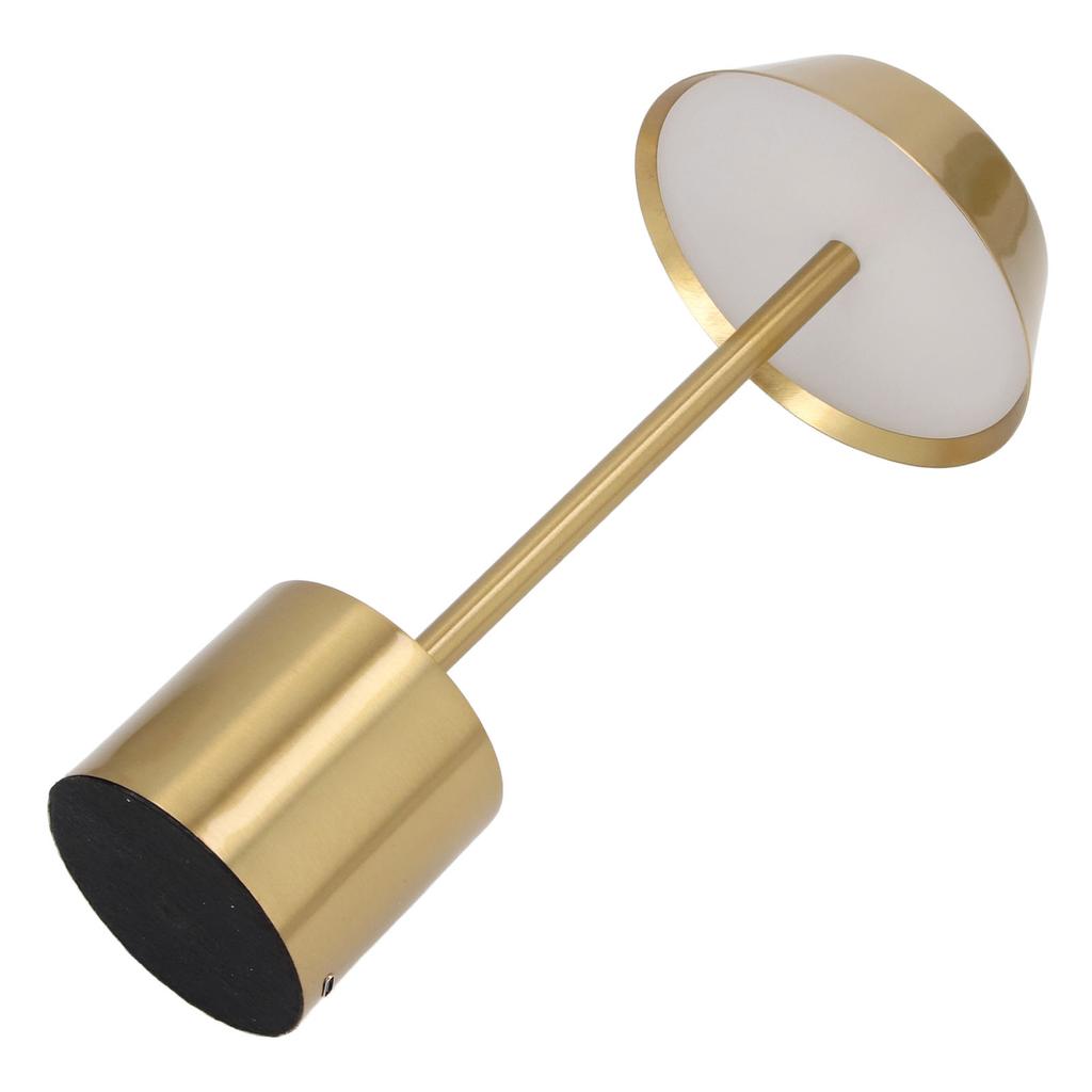 LED Kabellose Schreibtischlampe Gold Wiederaufladbar 3 Farben Touch Dimmbar Batteriebetrieben Schlafzimmerlampe für Re