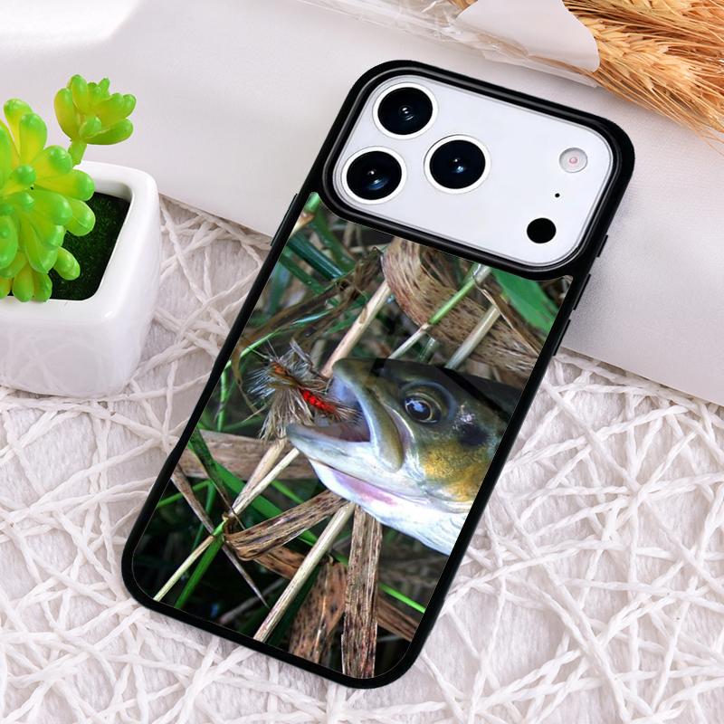 Trout Fish Fishing soft Shockproof Phone Case for iPhone 17 Air 16e 15 11 12 14 13 Pro Max Cover Coque