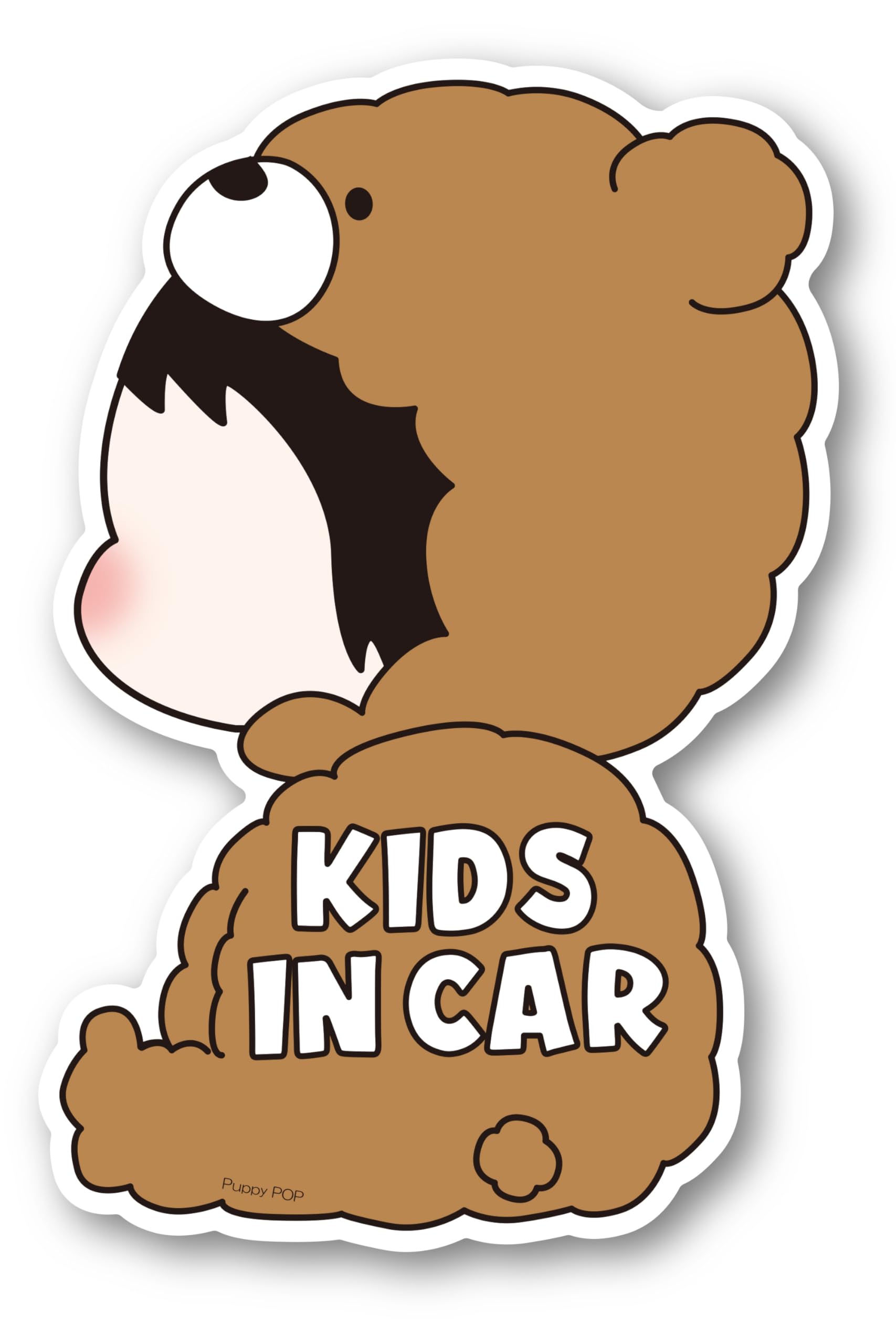 [Puppy POP] Car magnet sticker KIDS IN CAR Children are One Size