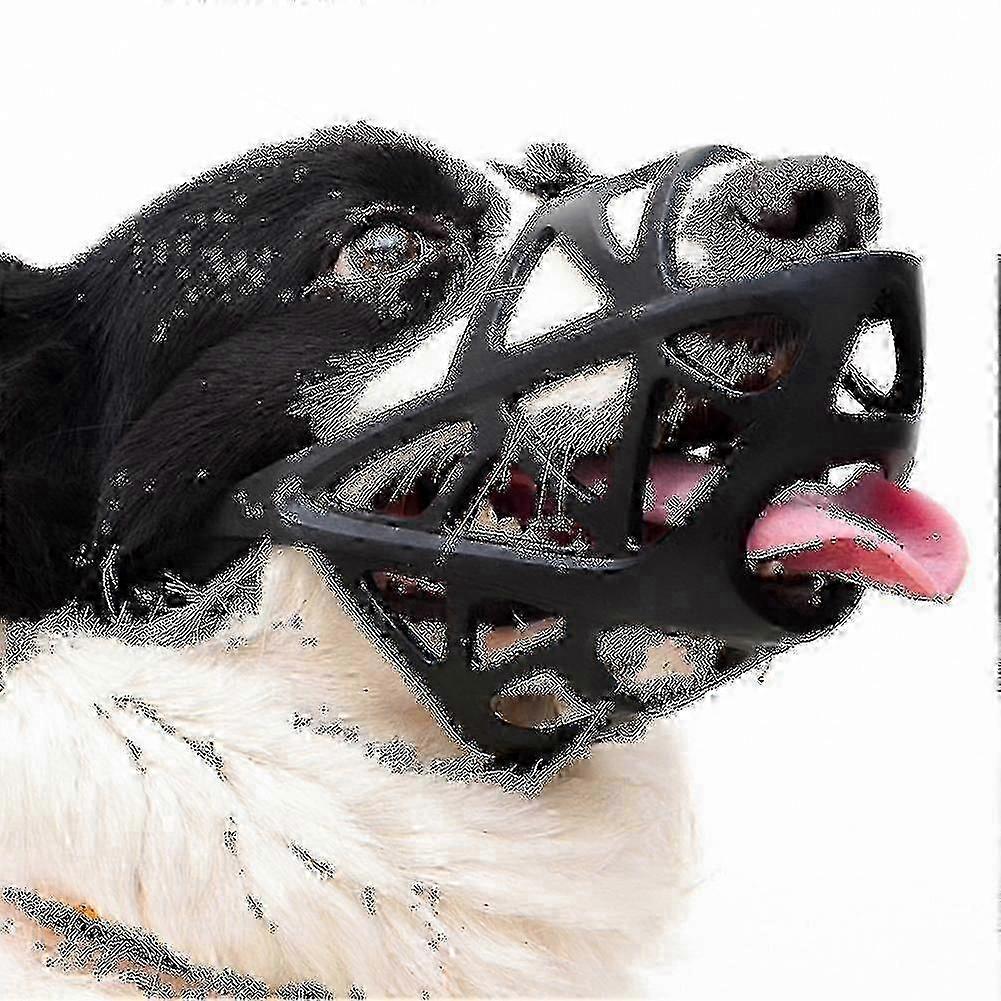 Adjustable Breathable Dog Muzzle for Anti Eating, Licking and Biting with Hollow Basket Design