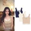 Korean Style Lace Trim Bow Sleeveless Bodycon Vest for Women - Spring Collection
