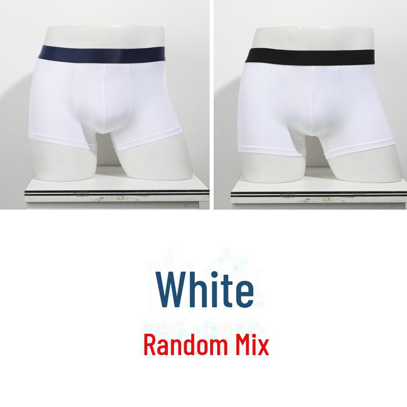 

Мужские дышащие трусы-боксеры Ice Silk со средней посадкой — молодежная спортивная версия XXL белый