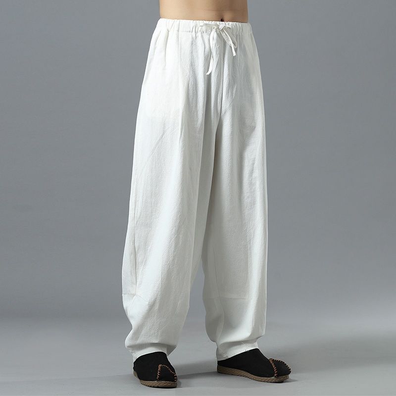 Mode Mænd Harajuku Harem Bukser Mænd Sommer Bomuld Linned Jogging Bukser Mand Vintage Træningsbukser Mode