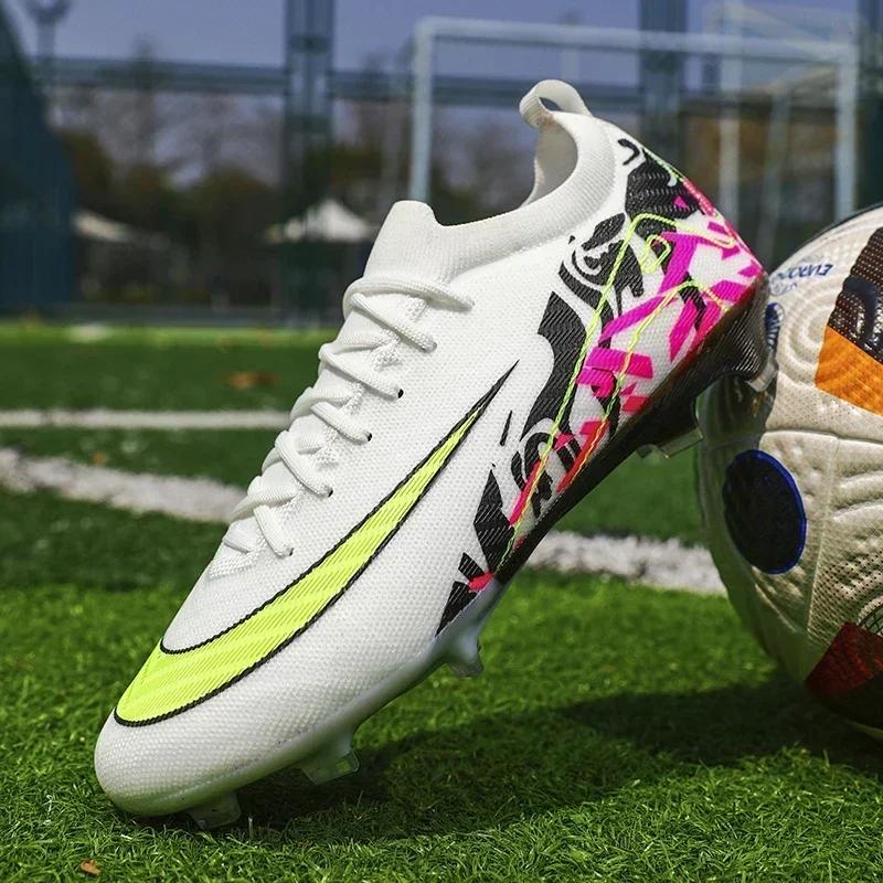 New Men Soccer Shoes Training Sneakers Football Boots Drop Shipping Futsal Long Spikes Cleats Original Match Ultralight Indoor for daily use