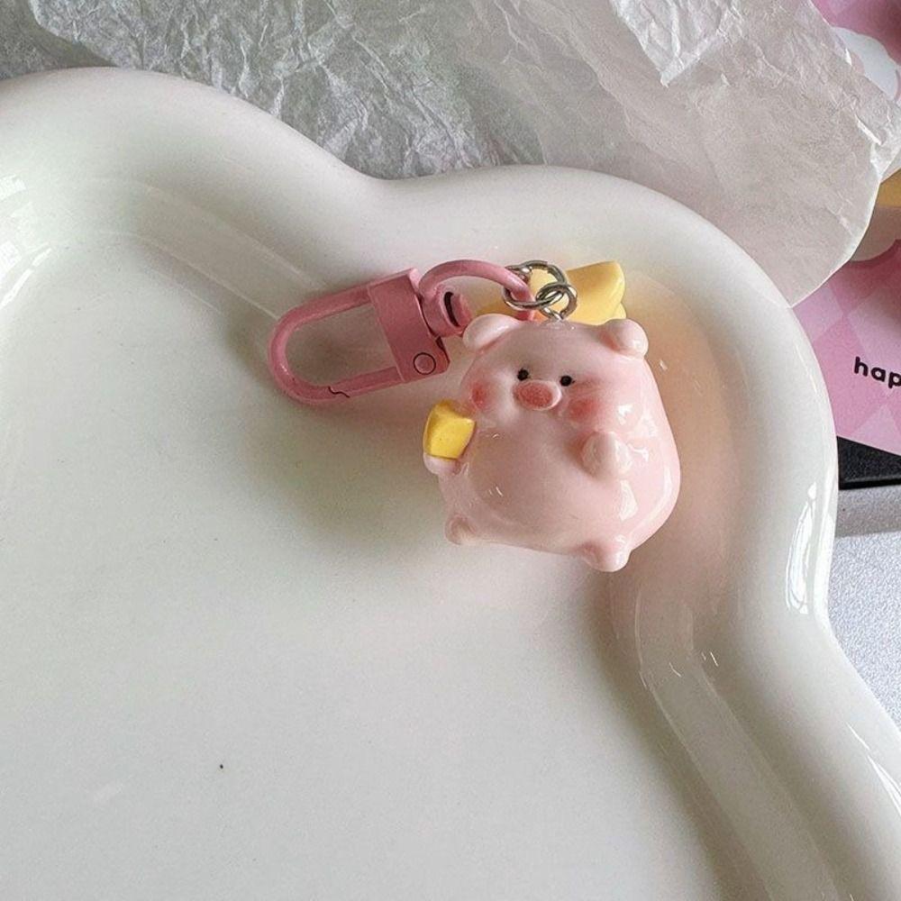 Pendant Powder Pig Keychain Cute Bag Pendant Fashion 3D Pink Pig Keychain