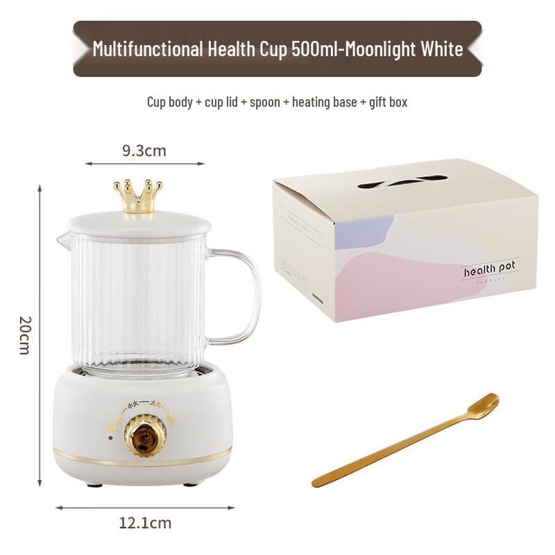 Chiclife Mini Glass Health Electric Kettle & Stew Cup