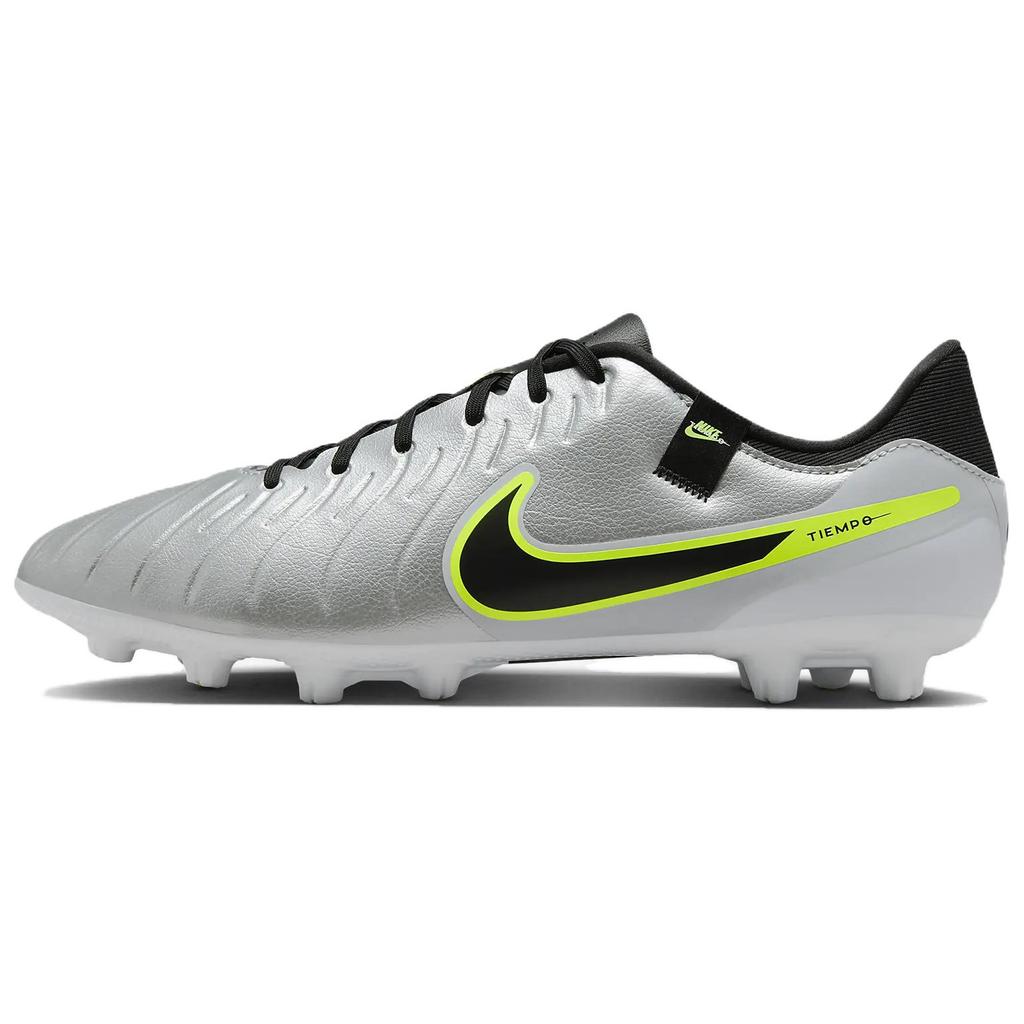 Nike Tiempo Legend 10 Practical Comfortable Non-Slip Durable Soccer Shoes Men Soccer Shoes Silver Black Yellow DV4339-001