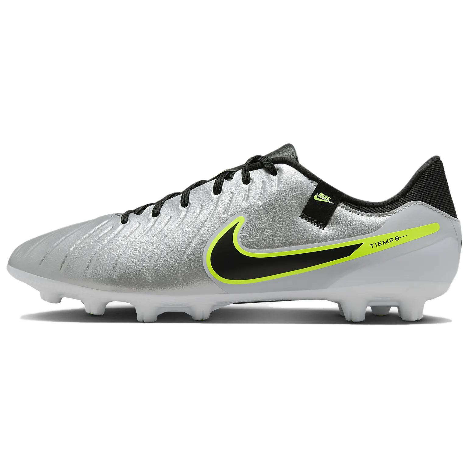 

Nike Tiempo Legend 10 Практичные Удобные Нескользящие Прочные Футбольные Бутсы Мужские Футбольные Бутсы Серебристые Черные Желтые DV4339-001 43