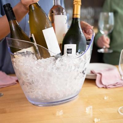 Acrylic Ice Bucket Beverage Cooling Bucket Transparent Ice StorageBucket PartyChampagneBucket Essential for Entertaining Guests