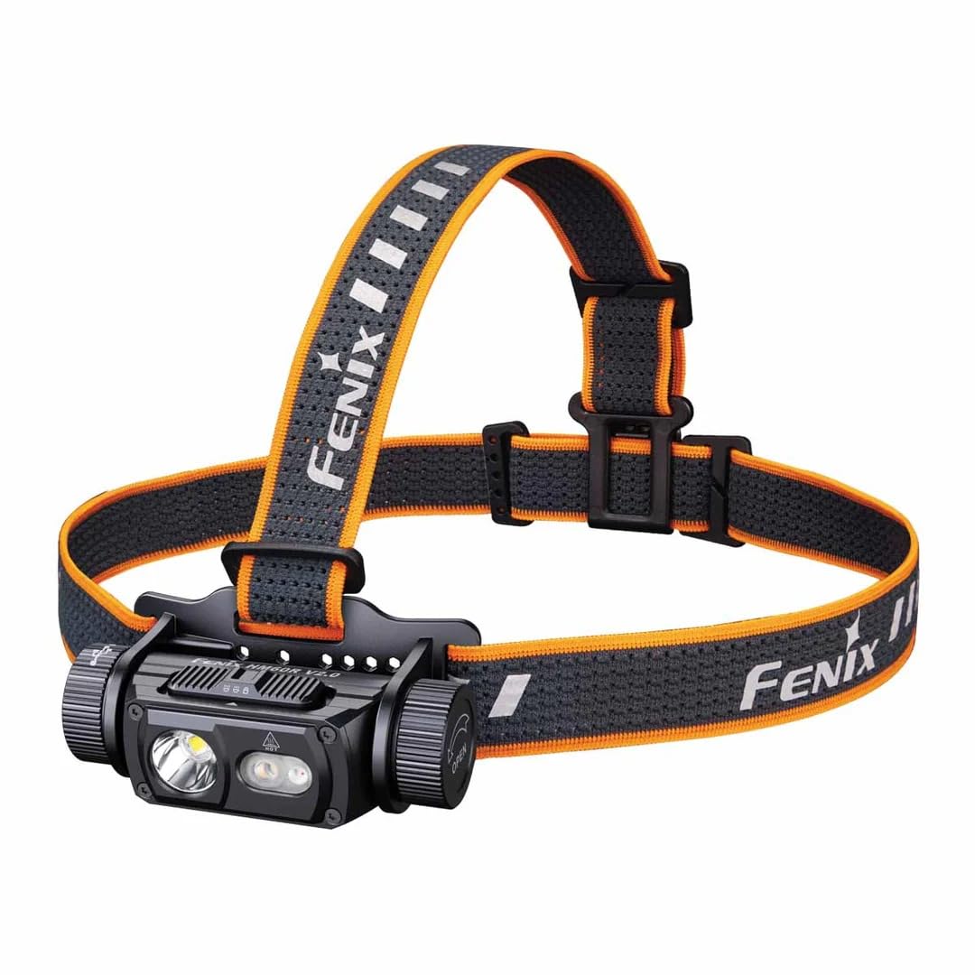 

Fenix HM60R 1600 Fast Spot Flood Light with Red Lightweight and for and Field Work V2.0 Headlamp, Lumens, USB-C Charging, & Light, Waterproof, чорний