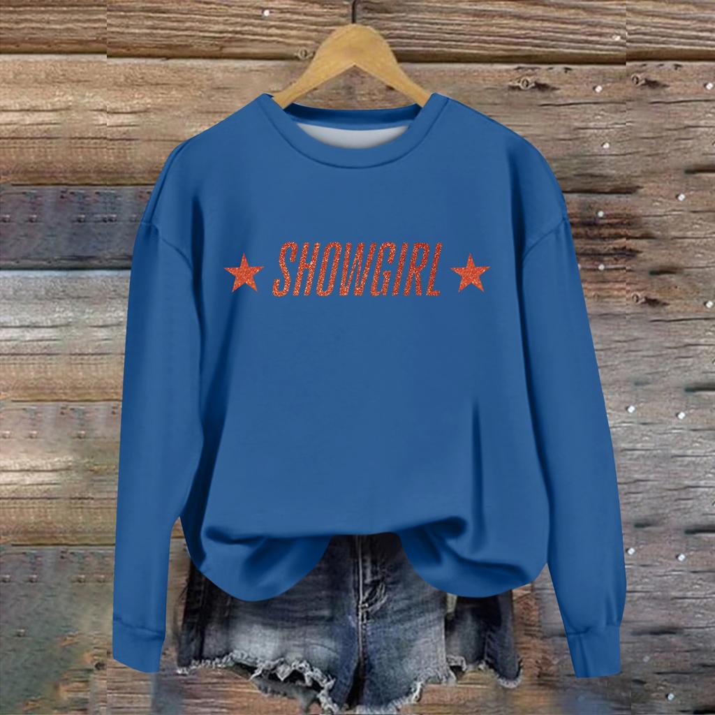 Women's Fashion Casual Long Sleeve Christmas Printed Neck Top