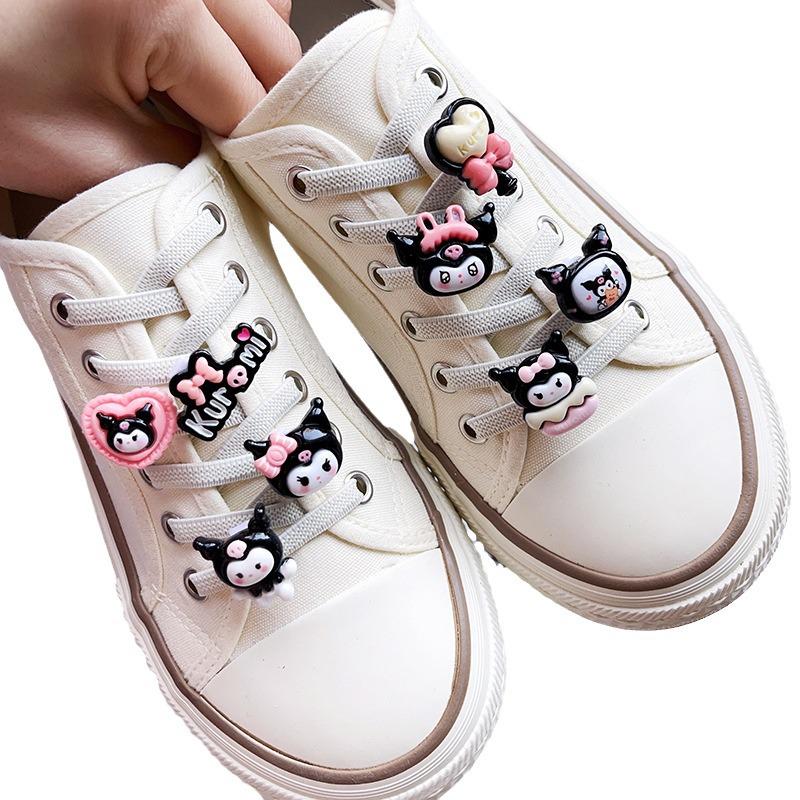 Kuromi Cartoon Shoe Buckle Accessory for AF1 Kids' Shoelaces - DIY Decoration.